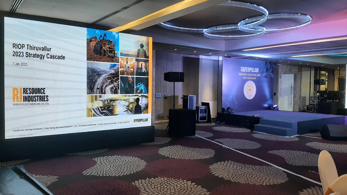 Caterpillar Strategy Meet full hall view