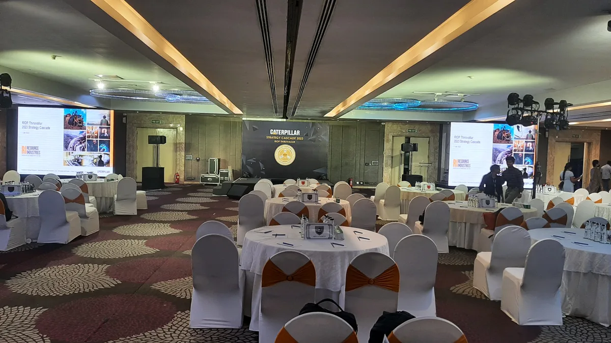 Caterpillar Strategy Meet venue setup